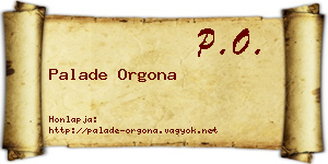 Palade Orgona névjegykártya